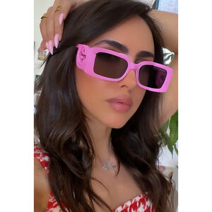NEW Gucci GG1325S Slim Pink Logo Sunglasses
